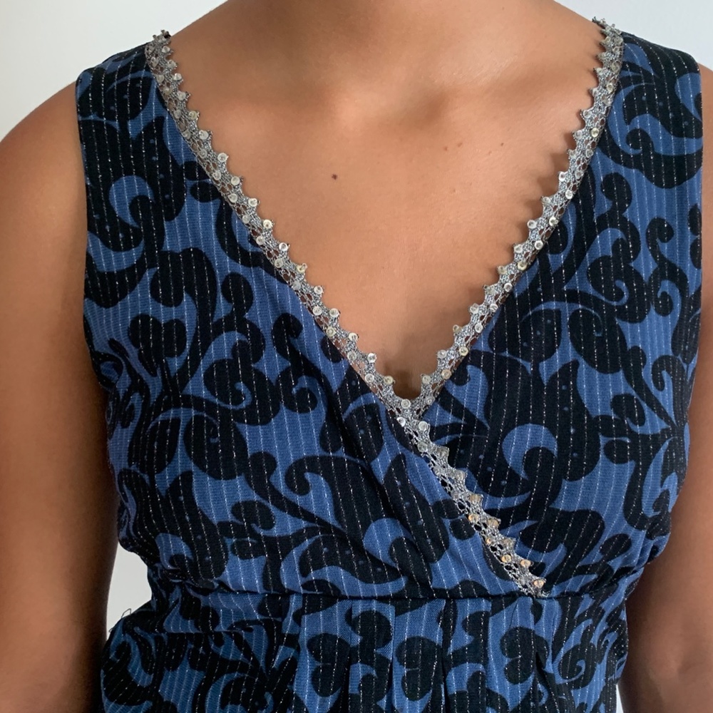 INC International Concepts S, Tank/Camisole Top, Metallic Lace and Sequin Hem